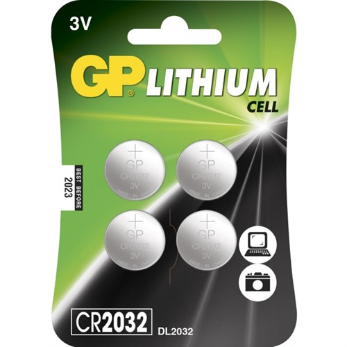 Batteri GP Knappcell Litium C2032 4-p