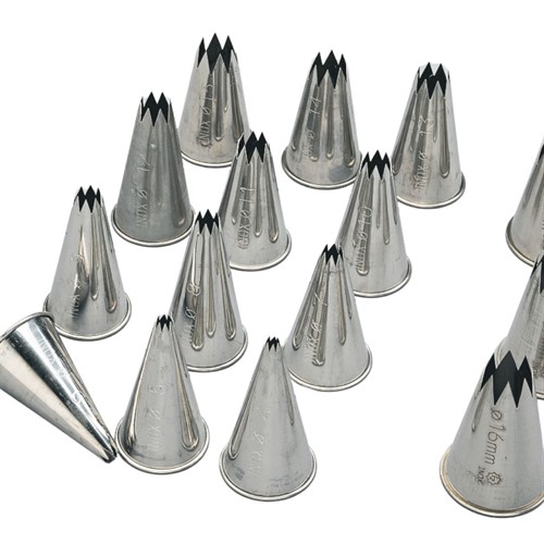 Stjärntyllsats rostfri 12st/fp