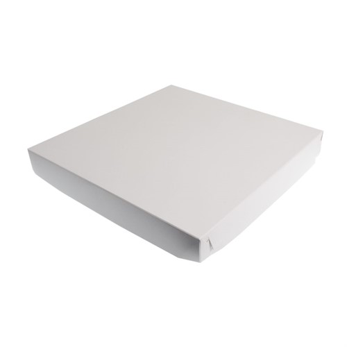 Tårtlock kartong 32x32x4cm vit 100st/fp