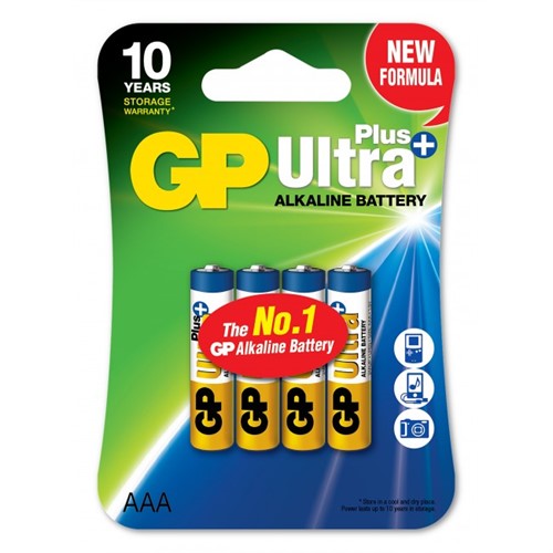 Batteri GP Ultra Plus Alkaline AAA/LR3 4-p