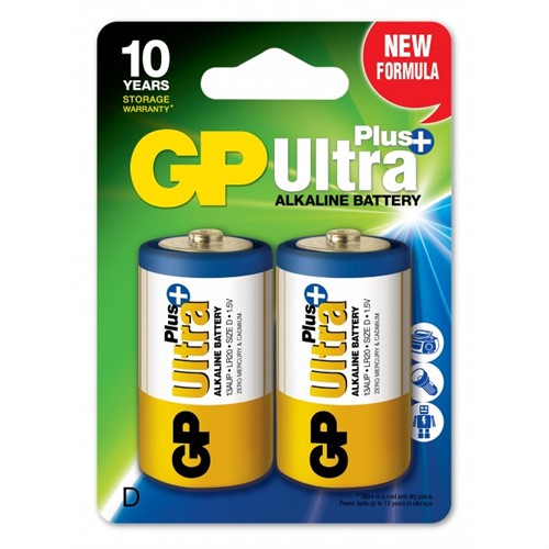 Batteri GP Ultra Plus Alkaline LR20 2-p