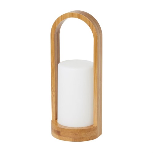 LED-ljushållare Easy Bambu höjd 24cm vit