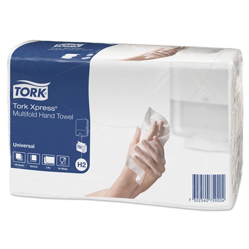 Handduk Tork Xpress Multifold H2 Universal 3800st/fp