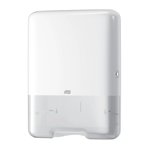 Dispenser handduk singlefold/C-fold Tork H3 vit