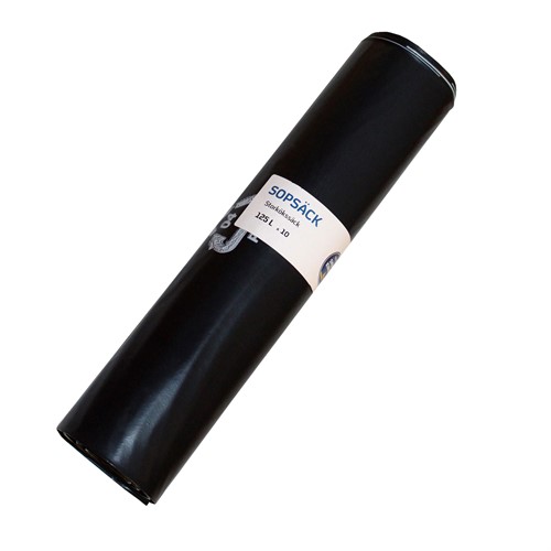 Sopsäck svart 125 lit tr &quot;Matavfall&quot; 0,08mm 10st/rle 6rle/krt