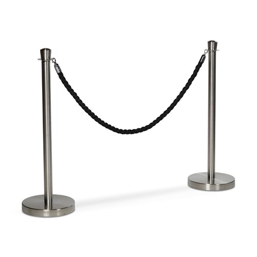 Köstolpe rostfritt stål 2 st med rep svart