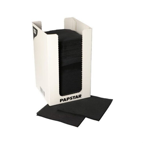 Servett i disp 20cm 1/4-delsvikt svart 2-lag 14x100st/fp