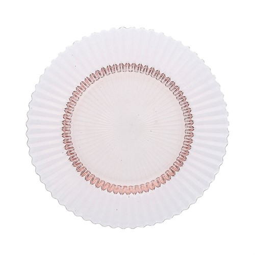 Tallrik flat glas Archie 21,5cm pink United tables