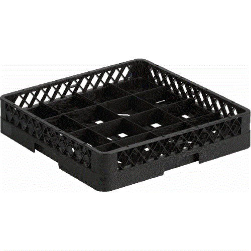 Diskback för glas 16 fack svart
