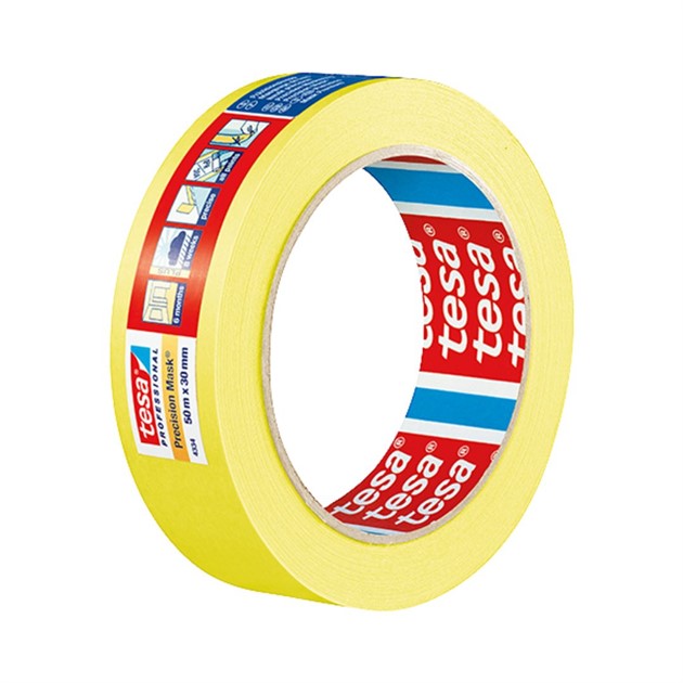Maskeringstejp Tesa 4334 Precision Mask 19mmx50m gul