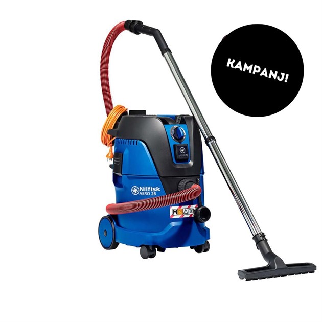 Våt- & torrdammsugare AERO Nilfisk 26-2M PC säkerhetsklassad