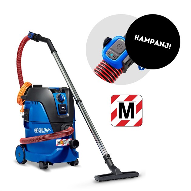 Våt- & torrdammsugare AERO Nilfisk 26-W2M PC säkerhetsklassad