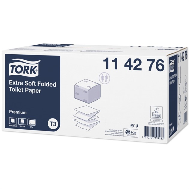 Toalettpapper T3 Tork vikt extra mjukt Premium 30bnt/fp