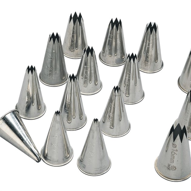 Stjärntyllsats rostfri 12st/fp