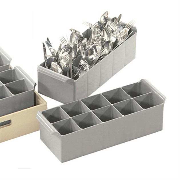 Diskkorg bestick 10-fack grå