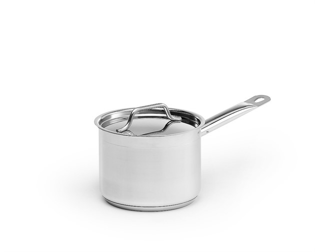 Kastrull med lock 2,2 liter litergradering rostfri