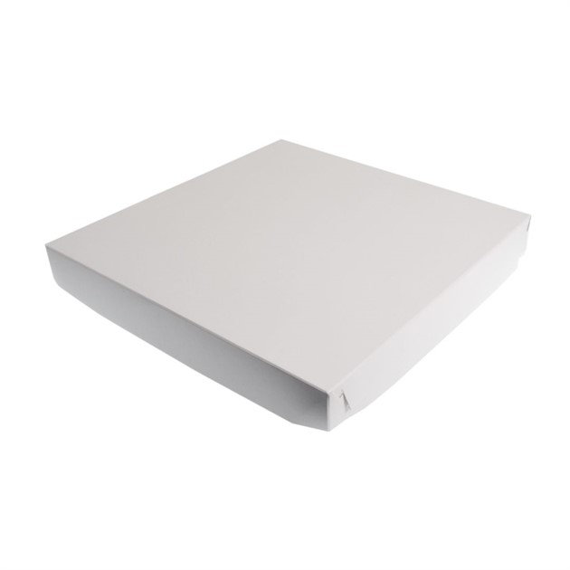 Tårtlock kartong 32x32x4cm vit 100st/fp