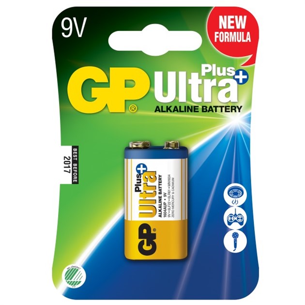Batteri GP Ultra Plus Alkaline 9V 1-p