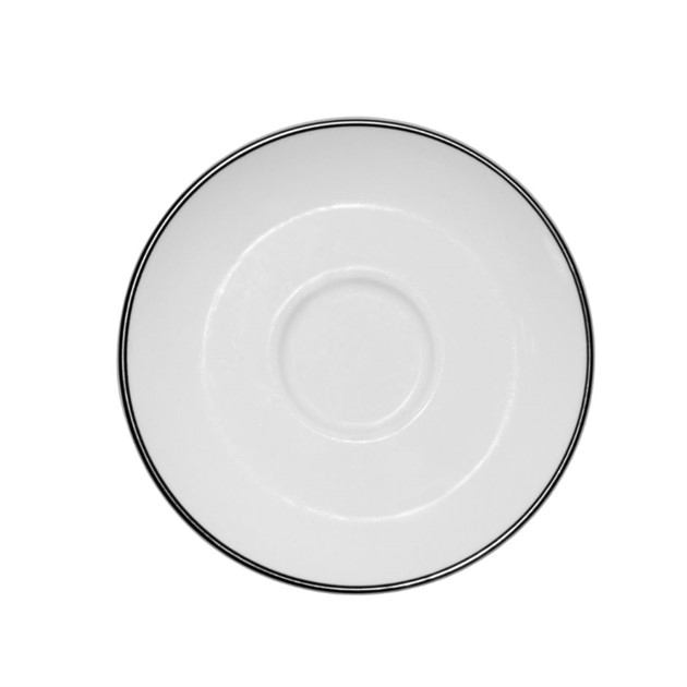 Kaffefat Nana 14,5cm vit m svart rand