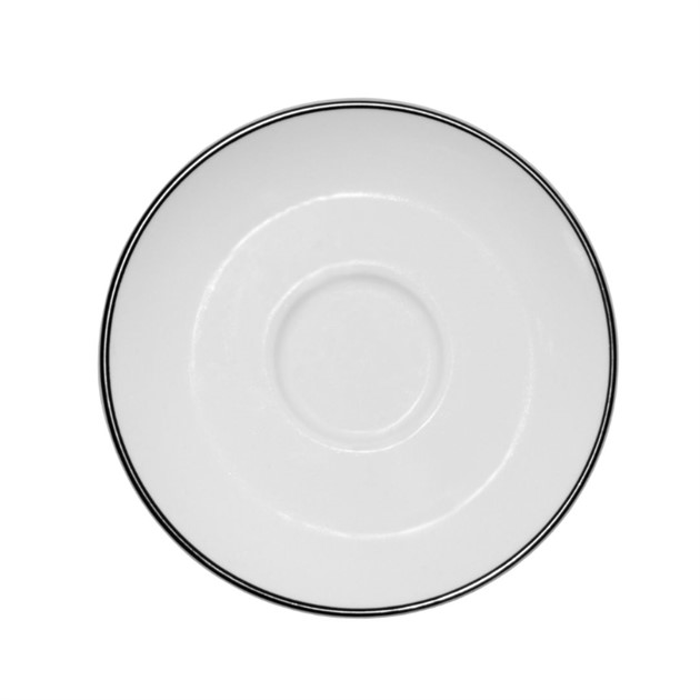 Kaffefat Nana 17cm vit m svart rand