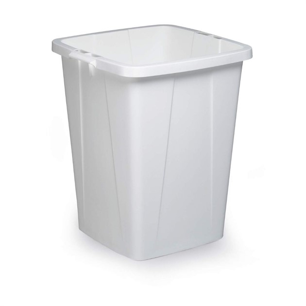 Soptunna rektangulär Durabin 90 liter vit