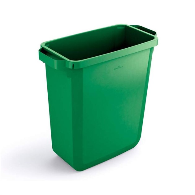 Soptunna rektangulär 60 liter Durabin grön