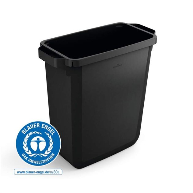 Soptunna rektangulär 60 liter Durabin svart