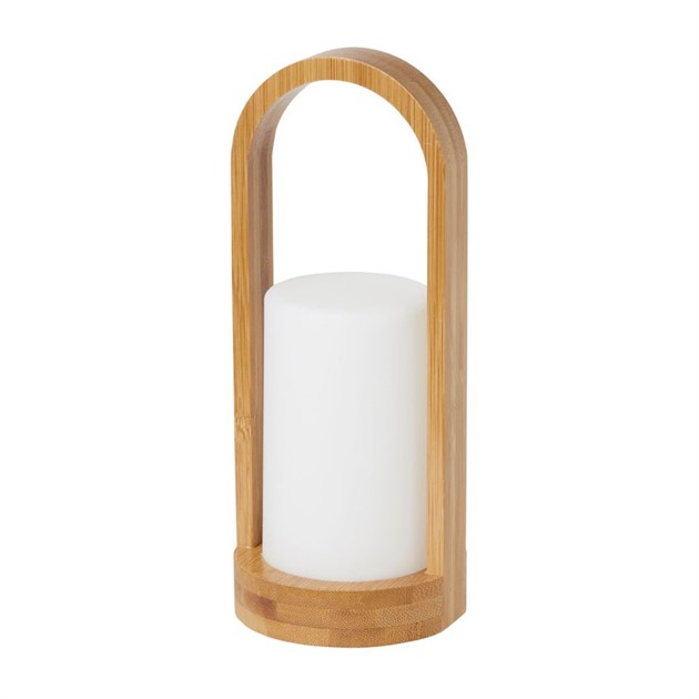 LED-ljushållare Easy Bambu höjd 24cm vit