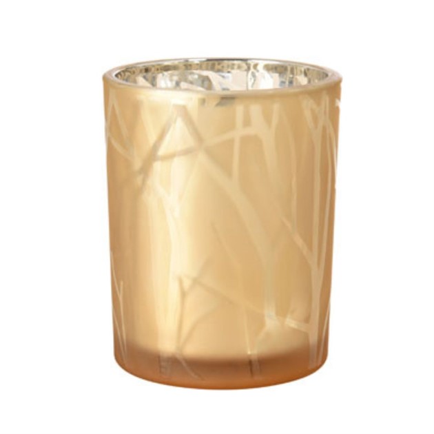 Ljushållare glas Shimmer Sand höjd 10cm