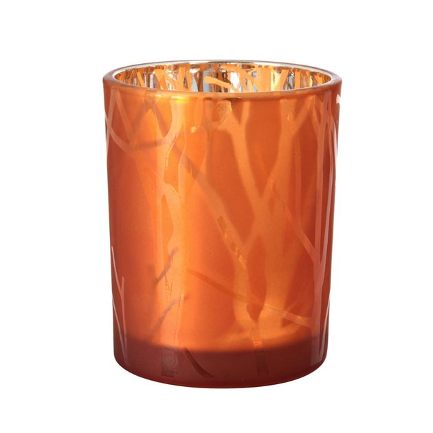 Ljushållare glas Shimmer Rust höjd 10cm