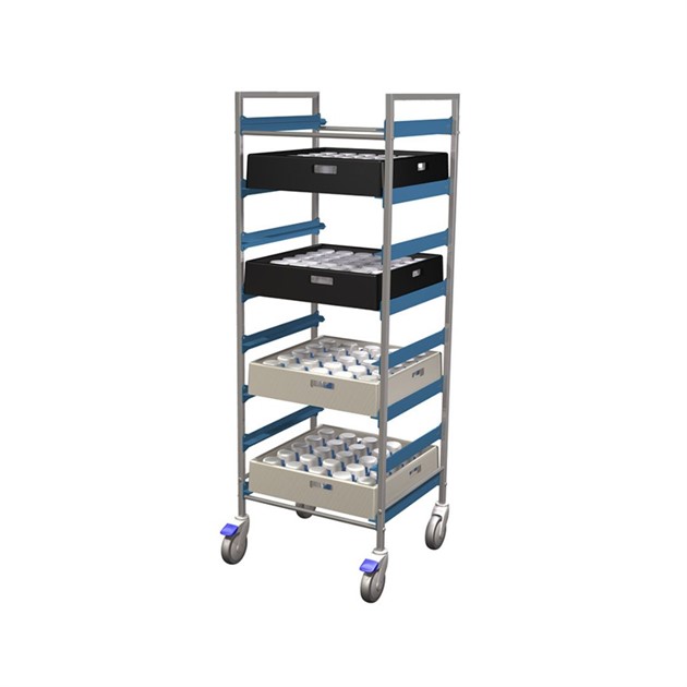 Korgvagn hög för diskkorg 50x50cm 8 grejdrar