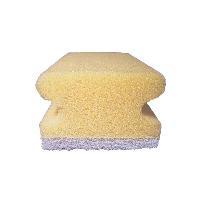 Skursvamp med grepp vit