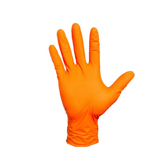 Nitrilhandske Diamond Worksafe M orange 100st/infp