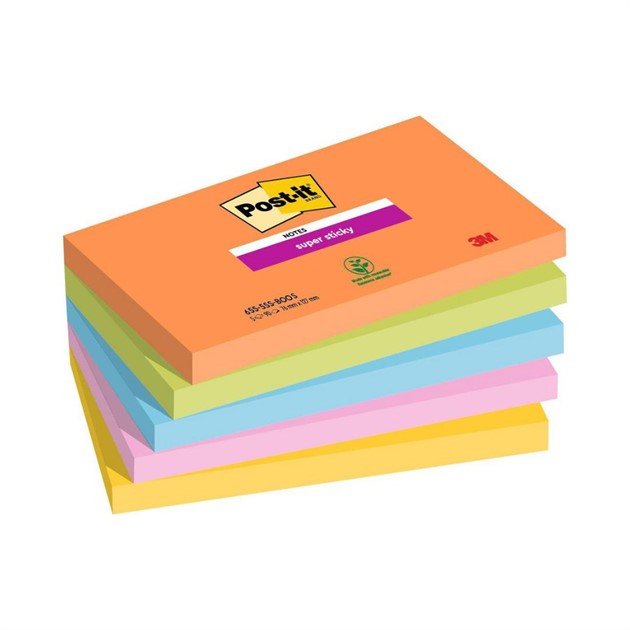 Notisblock Post-it® SS Boost 76x127mm 5st/ifp