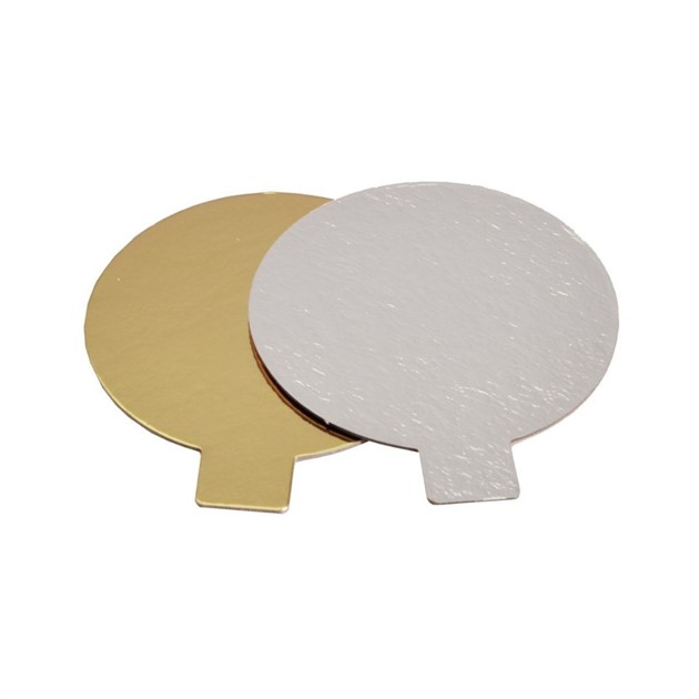 Tårtbricka 8cm guld/silver 250st/fp