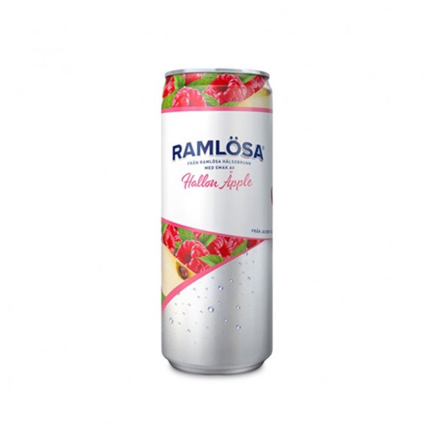 Ramlösa Hallon/äpple 33cl burk inkl pant 20st/fp