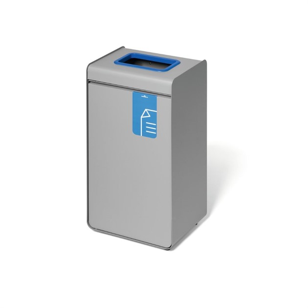 Sorteringskärl 55 lit Durasort "Papper" grå/blå