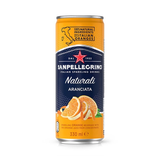San Pellegrino Aranciata Naturali 33cl burk inkl pant 24st/fp