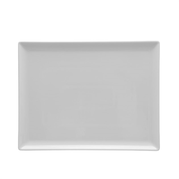 Tallrik rekt San Marino 24x13cm vit