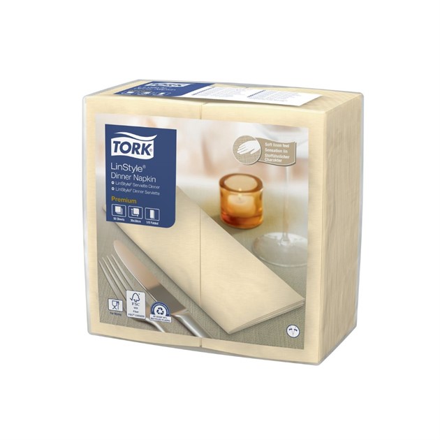 Servett LinStyle® Creme 1/8-vikt 39x39cm 700st/fp