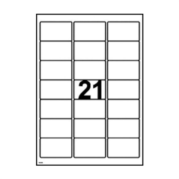 Etiketter 63,5x38,1mm Niceday 2100st/fp