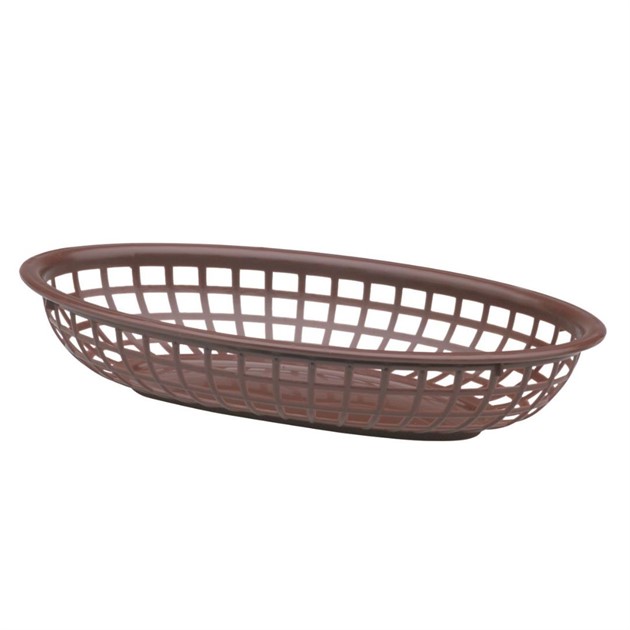 Serveringskorg PP oval 24x15cm brun
