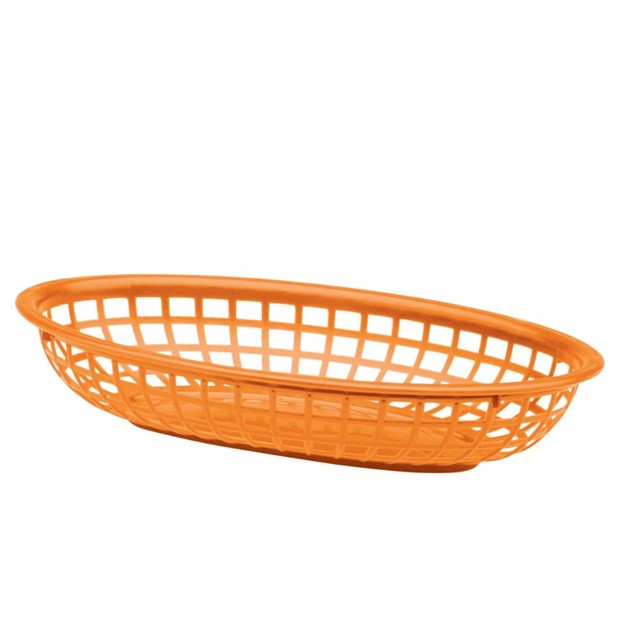 Serveringskorg PP oval 24x15cm orange