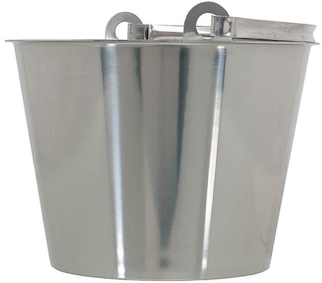 Hink rostfri utan bottenband 12 liter