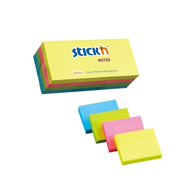 Notisblock 38x51mm 100bl 12st/fp sort fg