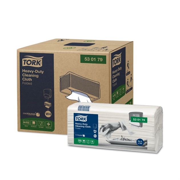 Rengöringsduk Tork Kraftig W4 vit 420st/fp