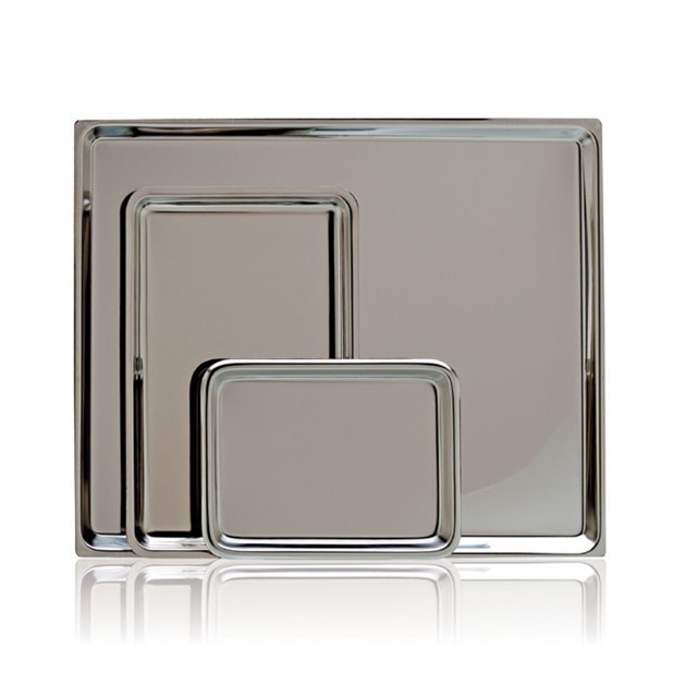 Bricka/stekbleck rostfri 215x160x18mm