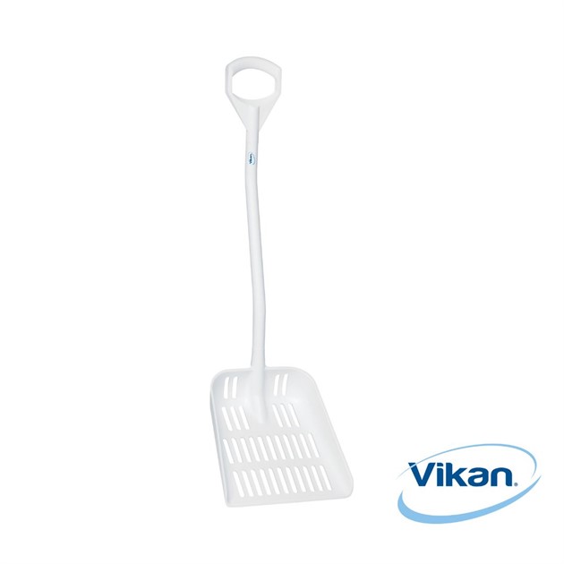 Ergonomisk skyffel dräneringshål Vikan 350mm vit