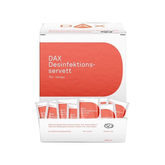 Desinfektionsservett Dax för händer 250st/fp