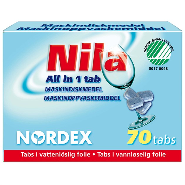Maskindiskmedel Nila All in 1 tab 70/fp